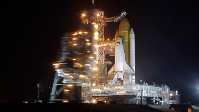 Space Shuttle Readies for Lift Off